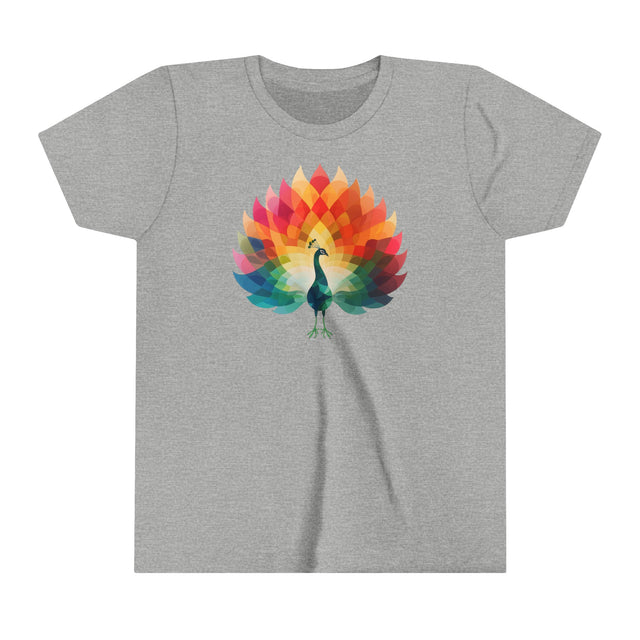 Rainbow Peacock T-shirt, Kids size, Youth Size