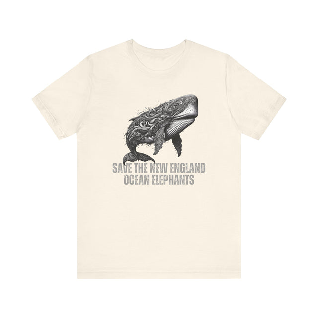 Save the New England Ocean Elephants, Funny Tshirt, Whale tshirt, ocean lover, sea lover, wildlife lover tshirt