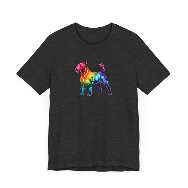 Rainbow Bull Terrier T-shirt,Pride Shirt,Dog Lover Top,Rainbow Animals,LGBTQ+ Tee, Bull Terrier gift