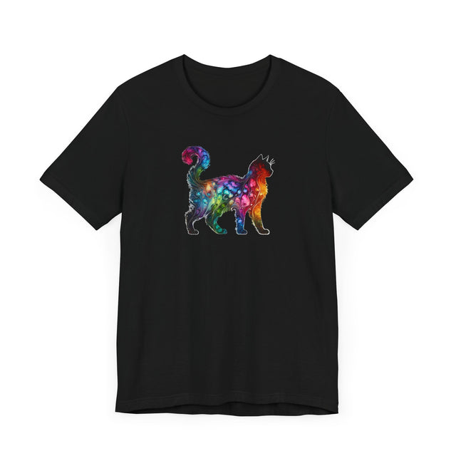 Rainbow Cat T-shirt,Pride Shirt,Cat Lover Top,Rainbow Animals,LGBTQ+ Tee,Feline,Kitten,Kitty