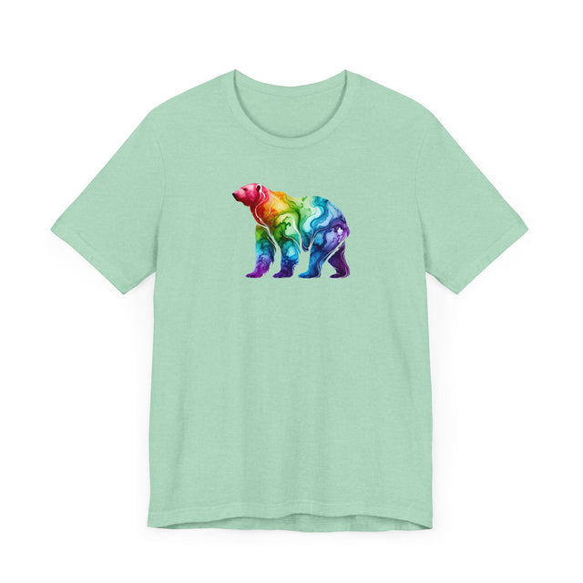Rainbow Polar Bear Alcohol Ink T-shirt, Pride Shirt,Animal Lover T shirt, LGBTQ+, BGLT, Big Bear