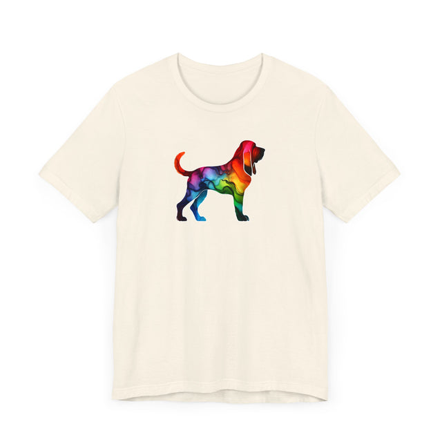 Rainbow Bloodhound T-shirt,Pride Shirt,Dog Lover Top,Rainbow Animals,LGBTQ+ Tee, Bloodhound Owner gift