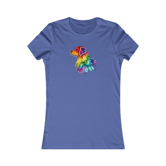 Rainbow Labrador Retriever Head T-shirt,Pride Shirt,Dog Lover Top,Rainbow Animals,LGBTQ+ Tee, Lab Owner,Women's Favorite Tee