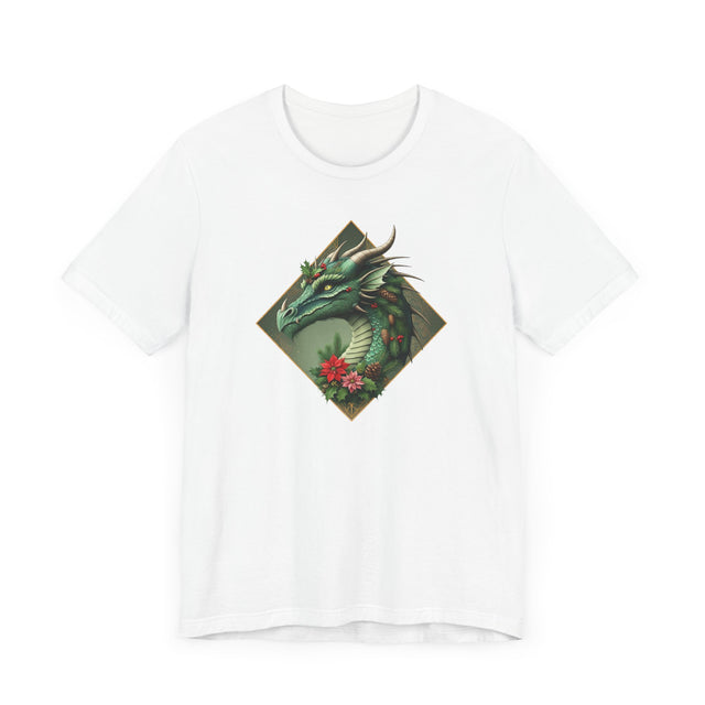Christmas Green Dragon T-shirt, Yuletide Shirt