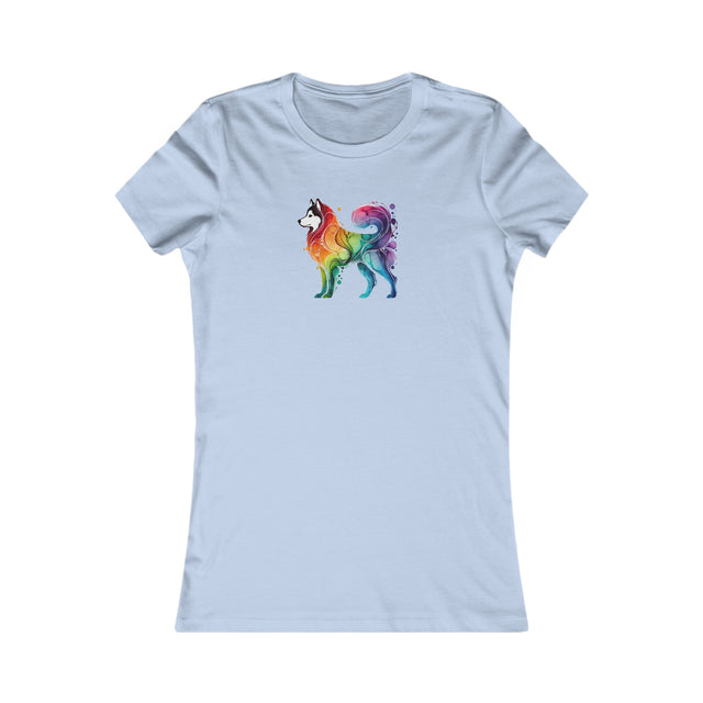 Rainbow Siberian Husky T-shirt,Pride Shirt,Dog Lover Top,Rainbow Animals,LGBTQ+ Tee,Husky Owner,Women's Favorite Tee