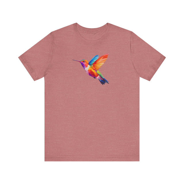 Geometric Rainbow Hummingbird T-shirt,Pride Shirt,Bird Lover Top,Rainbow Animals,LGBTQ+ Tee,Queer,Gay,Lesbian,Bisexual,Trans,BGLT,LBGT