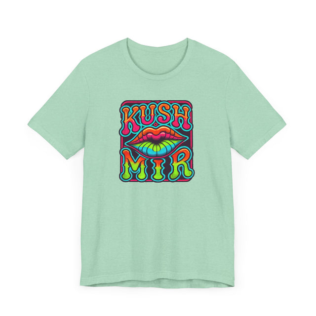 Kush Mir "Kiss Me" psychedelic T-shirt, Yiddish Lover Shirt, Valentine's Day