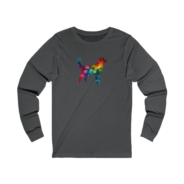 Rainbow Labrador Retriever Long Sleeve T-shirt,Pride Shirt,Dog Lover Top,Rainbow Animals,LGBTQ+ Tee, Lab Owner