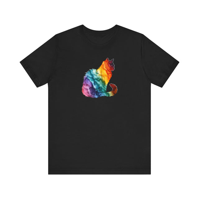 Rainbow Cat T-shirt,Pride Shirt,Cat Lover Top,Rainbow Animals,LGBTQ+ Tee,Queer,Gay,Lesbian,Bisexual,Trans,BGLT,LBGT,Feline,Kitten,Kitty