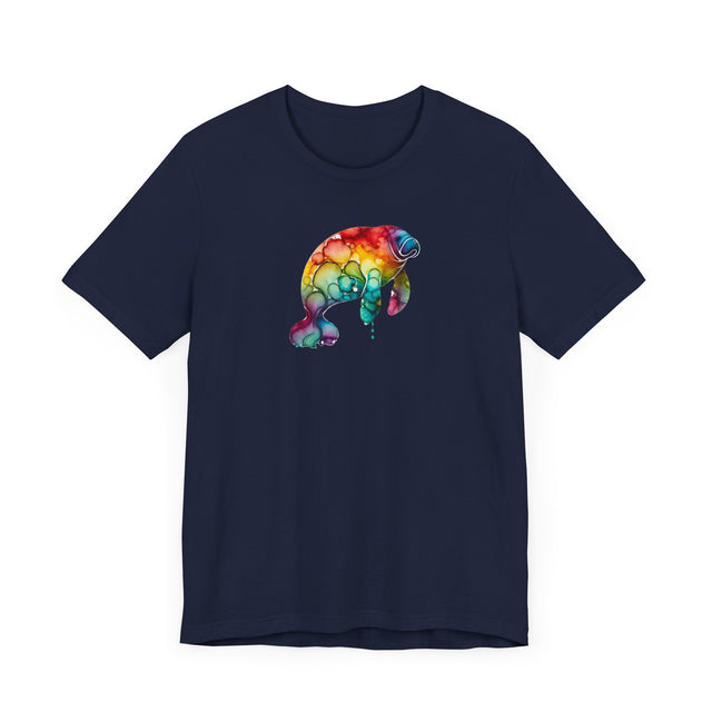 Rainbow Manatee Alcohol Ink,Sea life lover,Ocean Life,Nautical,Pride Shirt,LGBTQ+ Tee