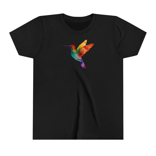 Rainbow Hummingbird T-shirt,Pride Shirt,Bird Lover Top,Rainbow Animals,LGBTQ+ Tee,Queer,Gay,Lesbian,Bisexual,Trans,Youth Size