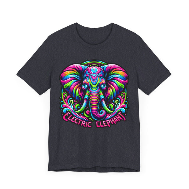 Electric Elephant T-shirt, Pachyderm Lover Top