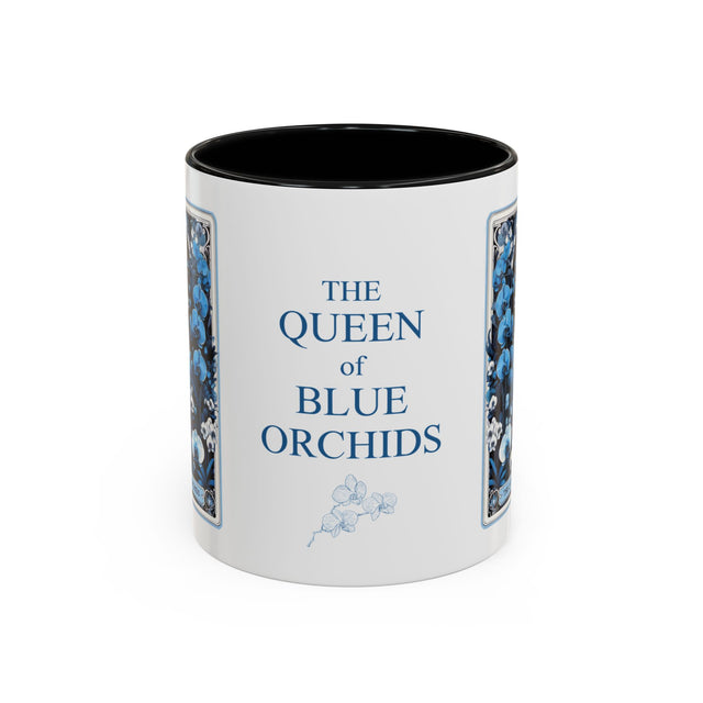 Queen of Blue Orchids,Tarot card Mug,Mothers Day Gift,Tarot Reader Gift,Asian Queen Mug,Orchid Lover Gift,Asian Mom Gift,Gift for her