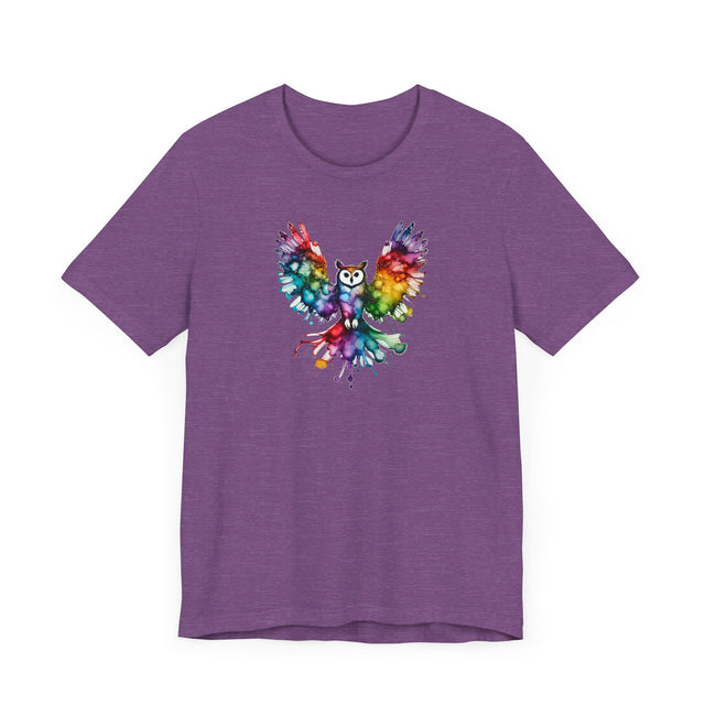 Rainbow Owl Alcohol Ink T-shirt, Pride Shirt,Bird Lover T shirt, LGBTQ+, BGLT, Avian