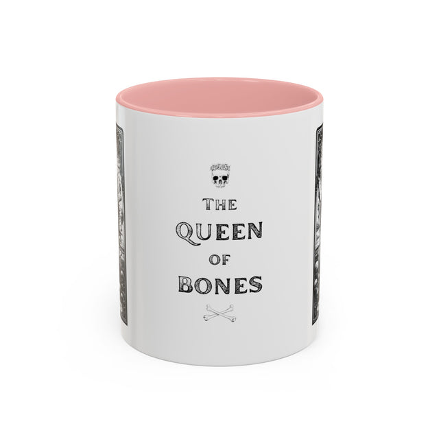 Queen of Bones,Tarot Card Mug,Creepy Cup,Goth Mom Gift,Halloween Cup,Goth Mug,Horror Fan,Trick Or Treat,Spooky Gift,Gothic Art,Skeleton Mug