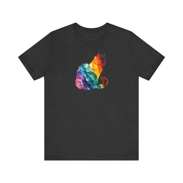 Rainbow Cat T-shirt,Pride Shirt,Cat Lover Top,Rainbow Animals,LGBTQ+ Tee,Queer,Gay,Lesbian,Bisexual,Trans,BGLT,LBGT,Feline,Kitten,Kitty