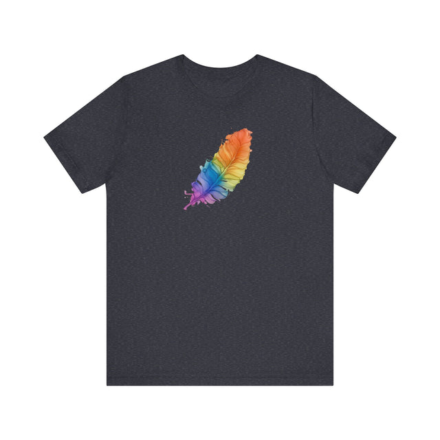 Rainbow Feather T-shirt,Pride Shirt,Bird Lover Top,Rainbow Animals,LGBTQ+ Tee,Queer,Gay,Lesbian,Bisexual,Trans,BGLT,LBGT