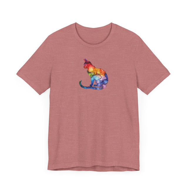 Rainbow Cat T-shirt,Pride Shirt,Pride Parade Top,Rainbow Animals,LGBTQ+ Tee,Nonbinary,Gay,Lesbian,Bisexual,Trans,BGLT,LBGT,Feline,Kitten,Kitty