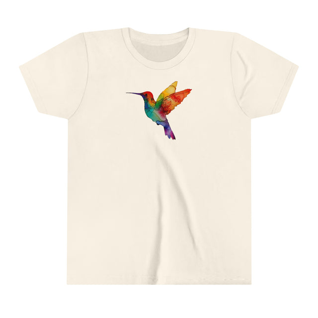 Rainbow Hummingbird T-shirt,Pride Shirt,Bird Lover Top,Rainbow Animals,LGBTQ+ Tee,Queer,Gay,Lesbian,Bisexual,Trans,Youth Size
