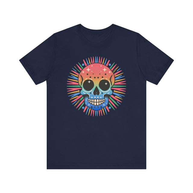 Rainbow Skull T-shirt, Halloween Pride, Skeleton