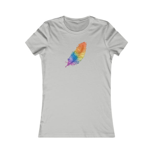 Rainbow Feather T-shirt,Pride Shirt,Queer Top,Rainbow birds,LGBTQ+ Tee,Gay,Lesbian,Bisexual,Trans,Women's Favorite Tee