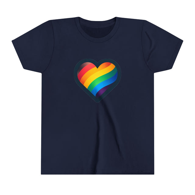 Philadelphia Pride Rainbow Heart T-shirt, Youth Size