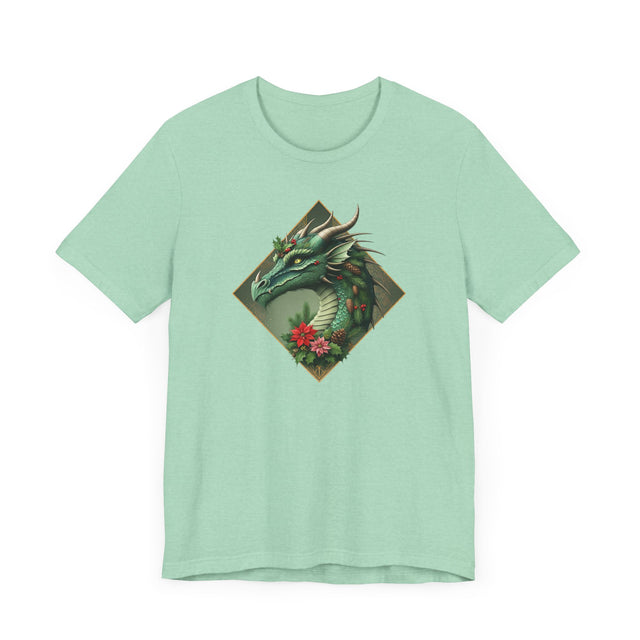 Christmas Green Dragon T-shirt, Yuletide Shirt