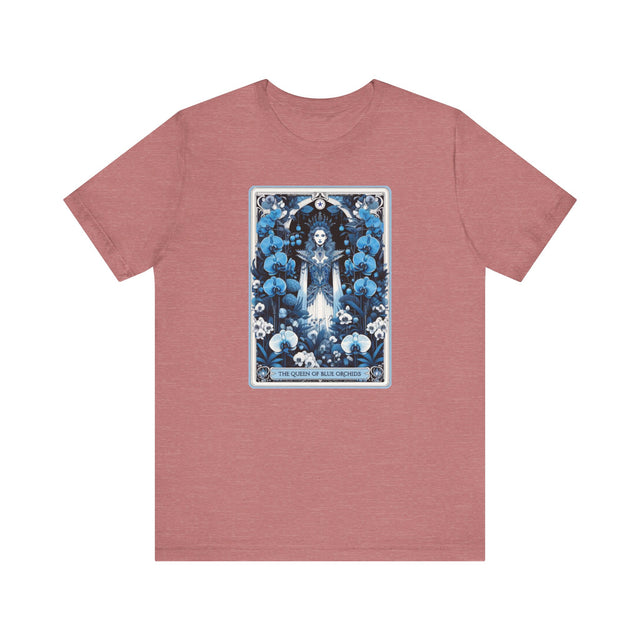 Queen of Blue Orchids,Tarot card shirt,Mother's Day Gift,Tarot Reader Gift,Asian Queen Shirt,Mystical Cards Tee,Astrology Tee,Gift for her
