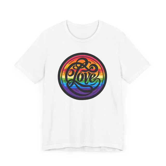 Pride Love Circle Shirt, Rainbow Love T-shirt, LGBT Love, Pride T shirt, LGBTQ+ Tee, Queer Love