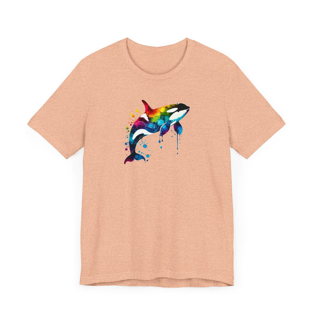 Rainbow Orca Alcohol Ink,Killer Whale Tee,Sea life lover,Ocean Life,Nautical,Pride Shirt,LGBTQ+ Tee