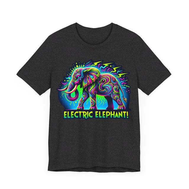 Electric Elephant T-shirt, Pachyderm Lover Tee