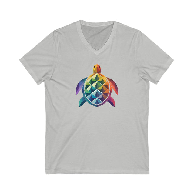 Rainbow Turtle V-neck T-shirt, Pride Shirt, LBGT, Sea Turtle T shirt, LGBTQ+ Ally Tee, Queer, BGLT, Ocean,V-Neck Tee