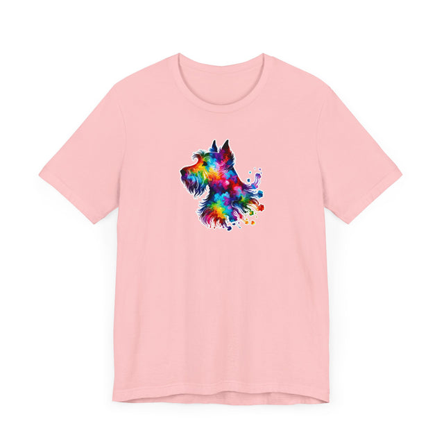 Rainbow Scottish Terrier Head T-shirt,Pride Shirt,Dog Lover Top,Rainbow Animals,LGBTQ+ Tee, Scottie owner, Scottie gift