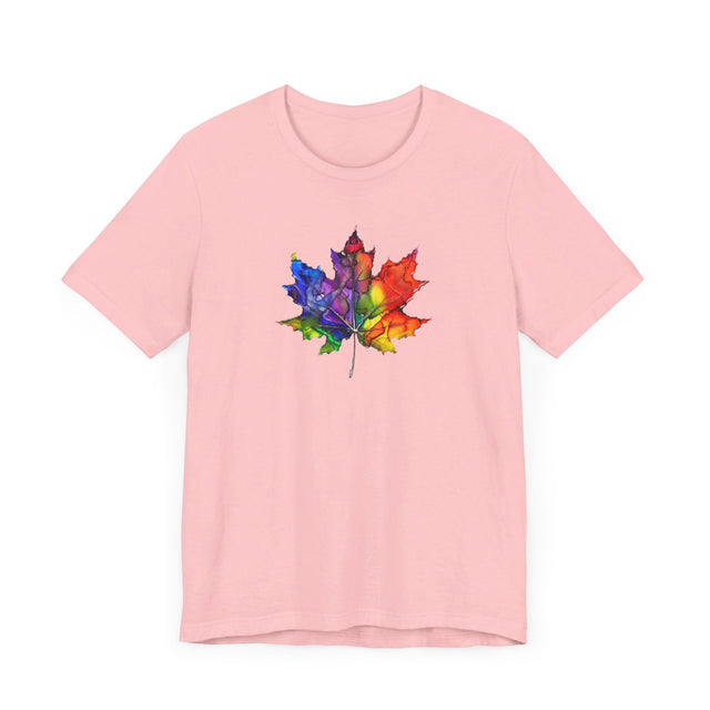 Rainbow Maple Leaf T-shirt, Pride Shirt, Canadian Pride Tee