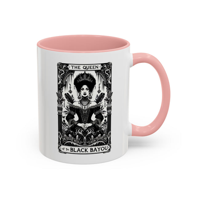 Queen of Black Bayou,Tarot card mug,Mothers Day Gift,Gift for her,Wife Gift,Black Queen cup,Gift for Mom, Black Mom Gift, Black Mother cup