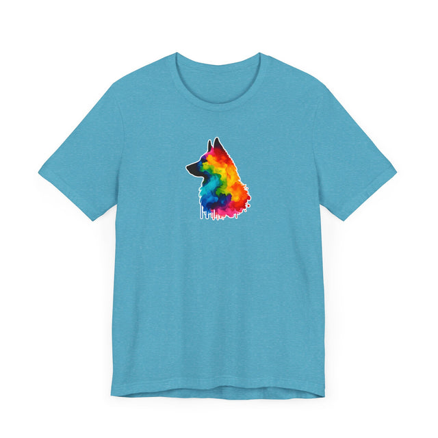 Rainbow Belgian Malinois Head T-shirt,Pride Shirt,Dog Lover Top,Rainbow Animals,LGBTQ+ Tee, Belgian Malinois Lover,Mal Mom,Mali Dad,Belgian Malinois OwnerGift