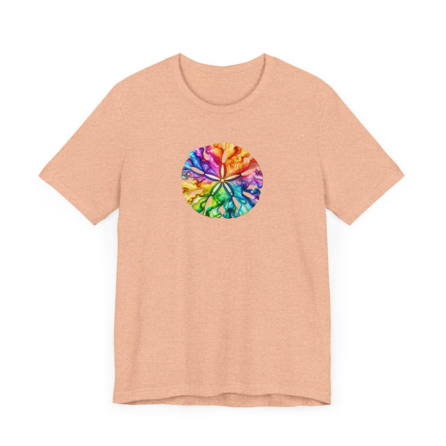 Rainbow Sand Dollar Alcohol Ink,Sea life lover,Ocean Life,Nautical,Pride Shirt,LGBTQ+ Tee