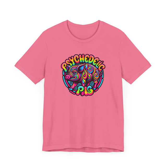 Neon Psychedelic Pig T-shirt, Piggy Tee