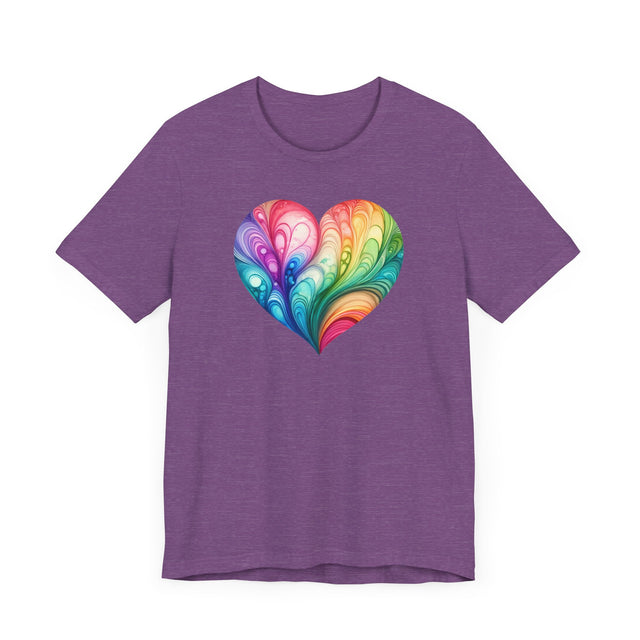 Rainbow Heart Streams Alcohol Ink Shirt, Pride Shirt