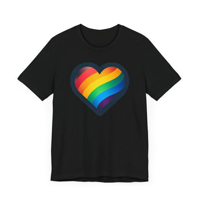 Pride Shirt, Philadelphia Rainbow Heart T-shirt, LGBTQ+, Queer