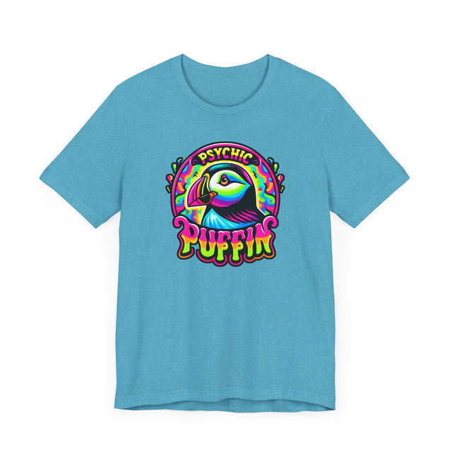 Neon Psychic Puffin T-shirt, Puffin Tee, Bird Lover