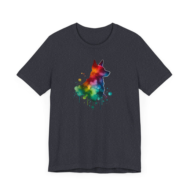 Rainbow Australian Cattle Dog Head T-shirt,Pride Shirt,Dog Lover Top,Rainbow Animals,LGBTQ+ Tee, ACD Owner,Blue Heeler, Red Heeler