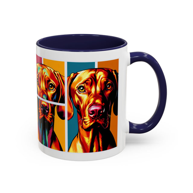 Vizsla Coffee Cup,4-Panel Pop Art Mug,Vizsla Lover,Vizsla Mom,Vizsla Dad,Dog Lover Gift,Vizsla Gift