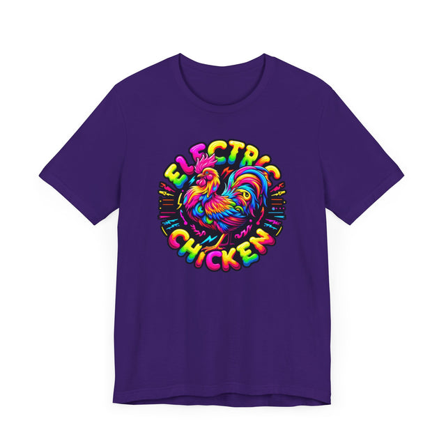 Neon Electric Chicken T-shirt, Fowl Tee