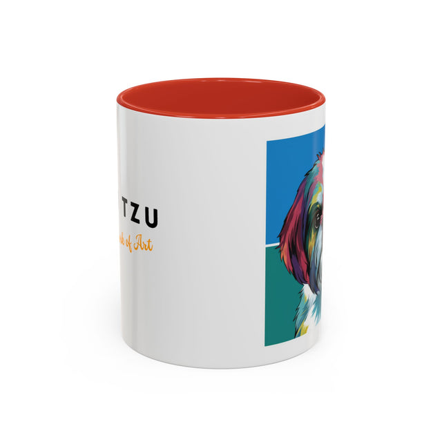 Shih Tzu Coffee Cup,4-Panel Pop Art Mug,Shih Tzu Lover,Shih Tzu Mom,Shih Tzu Dad,Dog Lover Gift,Shih Tzu Gift