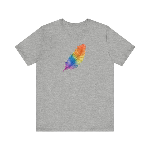 Rainbow Feather T-shirt,Pride Shirt,Bird Lover Top,Rainbow Animals,LGBTQ+ Tee,Queer,Gay,Lesbian,Bisexual,Trans,BGLT,LBGT