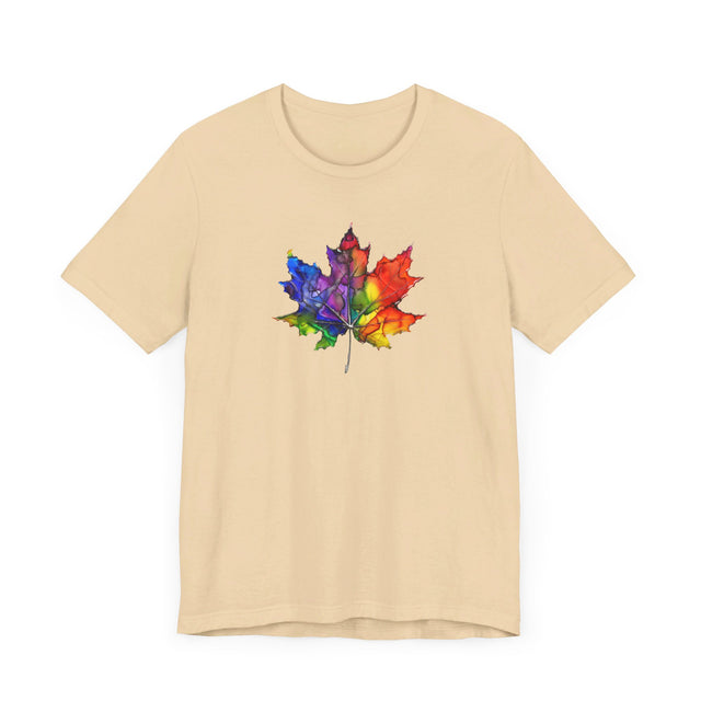 Rainbow Maple Leaf T-shirt, Pride Shirt, Canadian Pride Tee