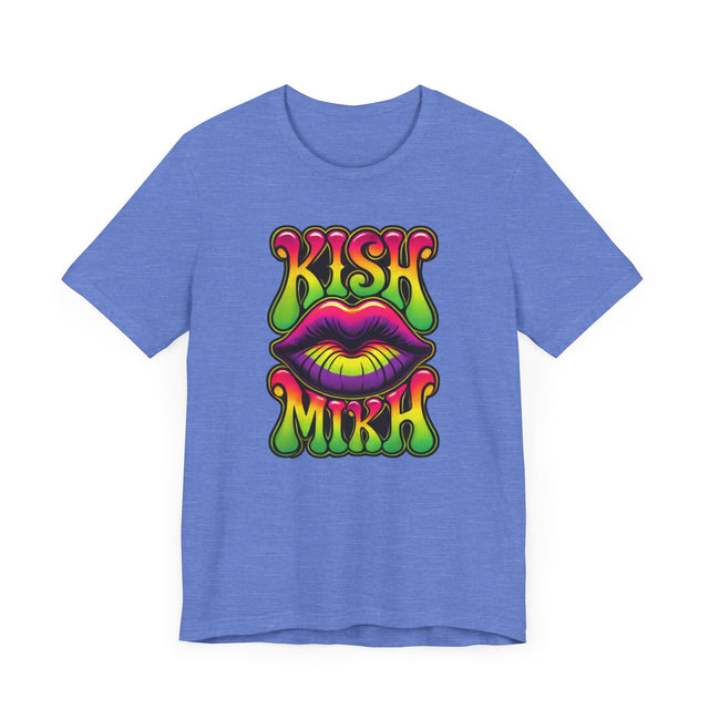Kish Mikh "Kiss Me" psychedelic T-shirt, Yiddish Lover Shirt