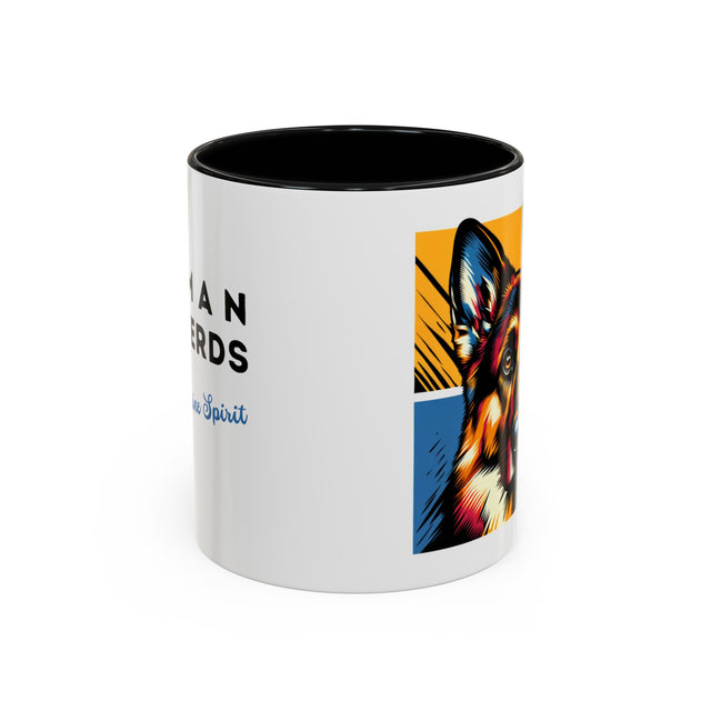 German Shepherd Dog Mug,4-Panel Pop Art Mug,German Shepherd Lover,GSD Mom,GSD Dad,Dog Lover Gift,Alsatian Gift,German Shedder