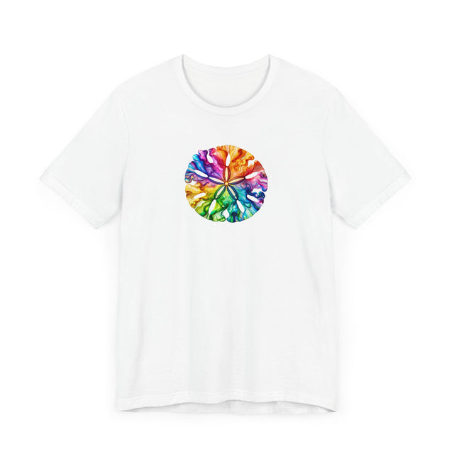 Rainbow Sand Dollar Alcohol Ink,Sea life lover,Ocean Life,Nautical,Pride Shirt,LGBTQ+ Tee